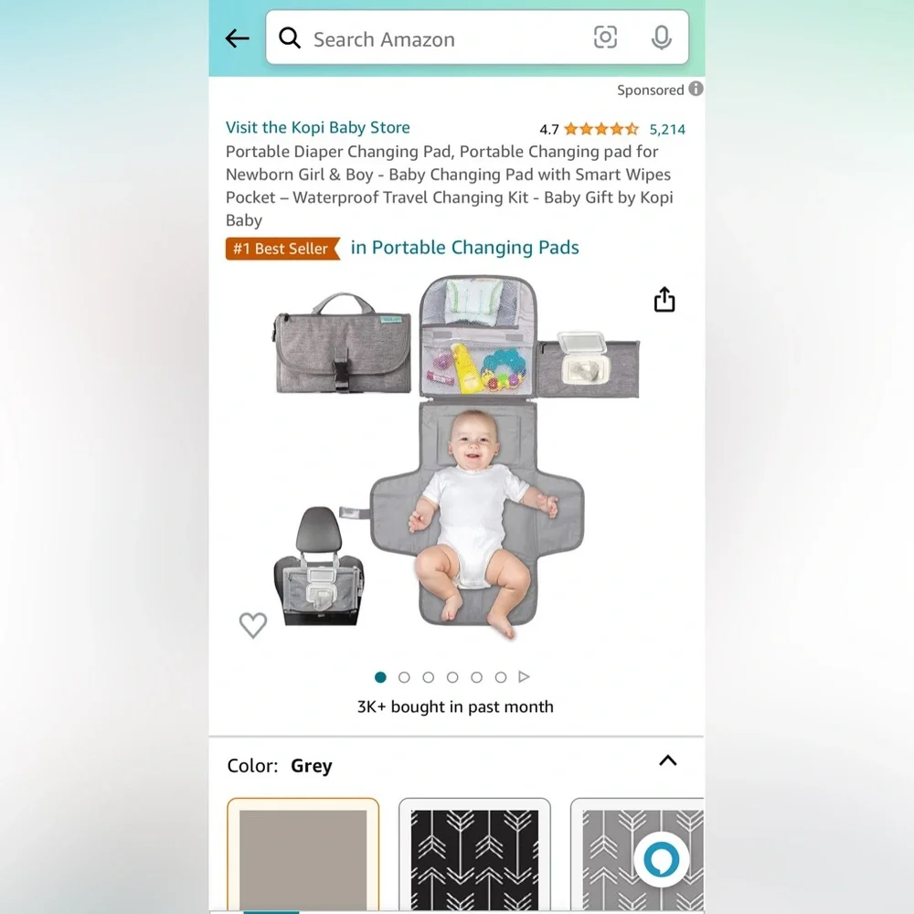 Blue Snail Portable Baby changing pad - Picture 14 of 15